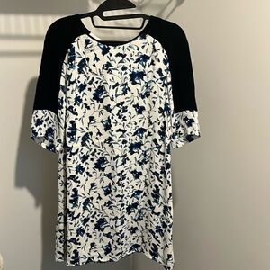 French connection size 6 blue floral dress